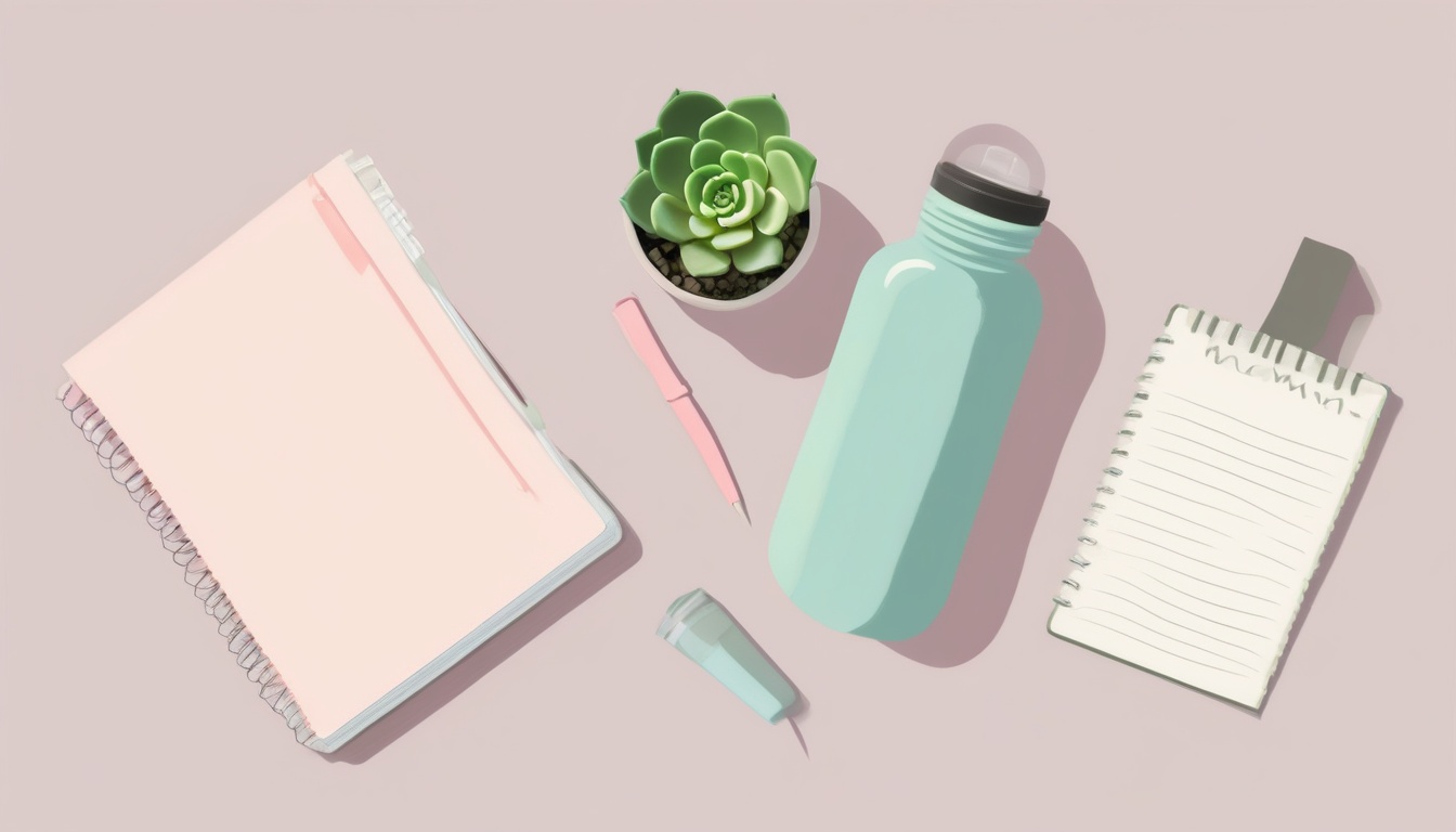 A of a checklist notebook with checkmarks next to a water...