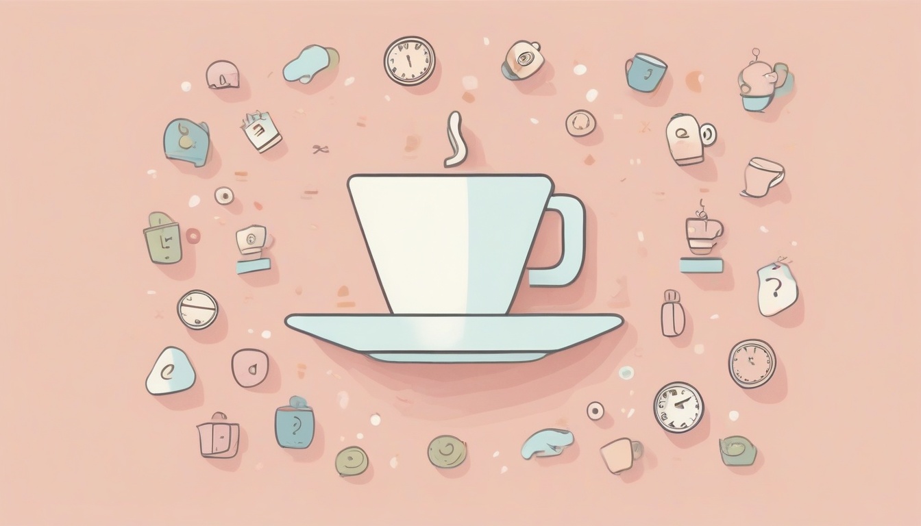 A of a coffee cup with a question mark floating above it