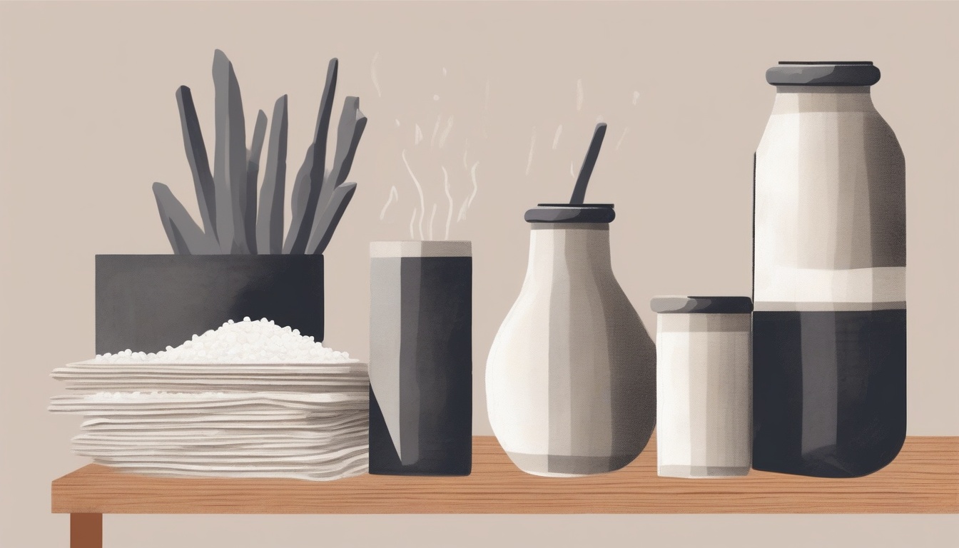 A of charcoal pieces in a ceramic bowl