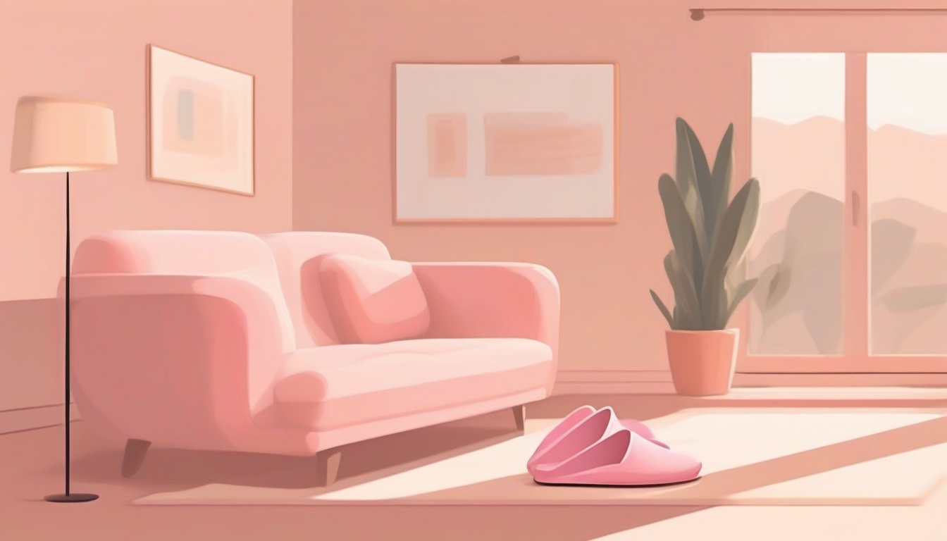 A of a cozy living room with soft afternoon light