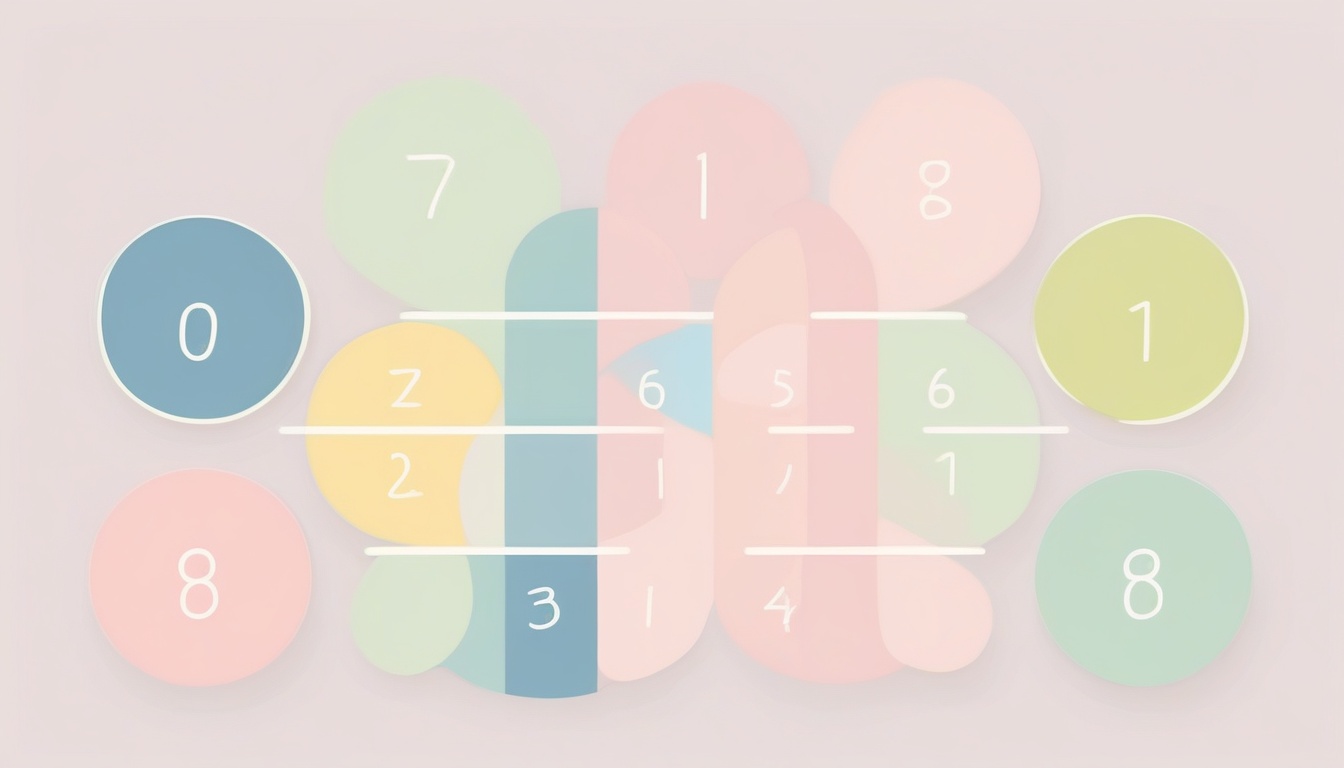 A of a weekly calendar concept shown as seven small abstr...