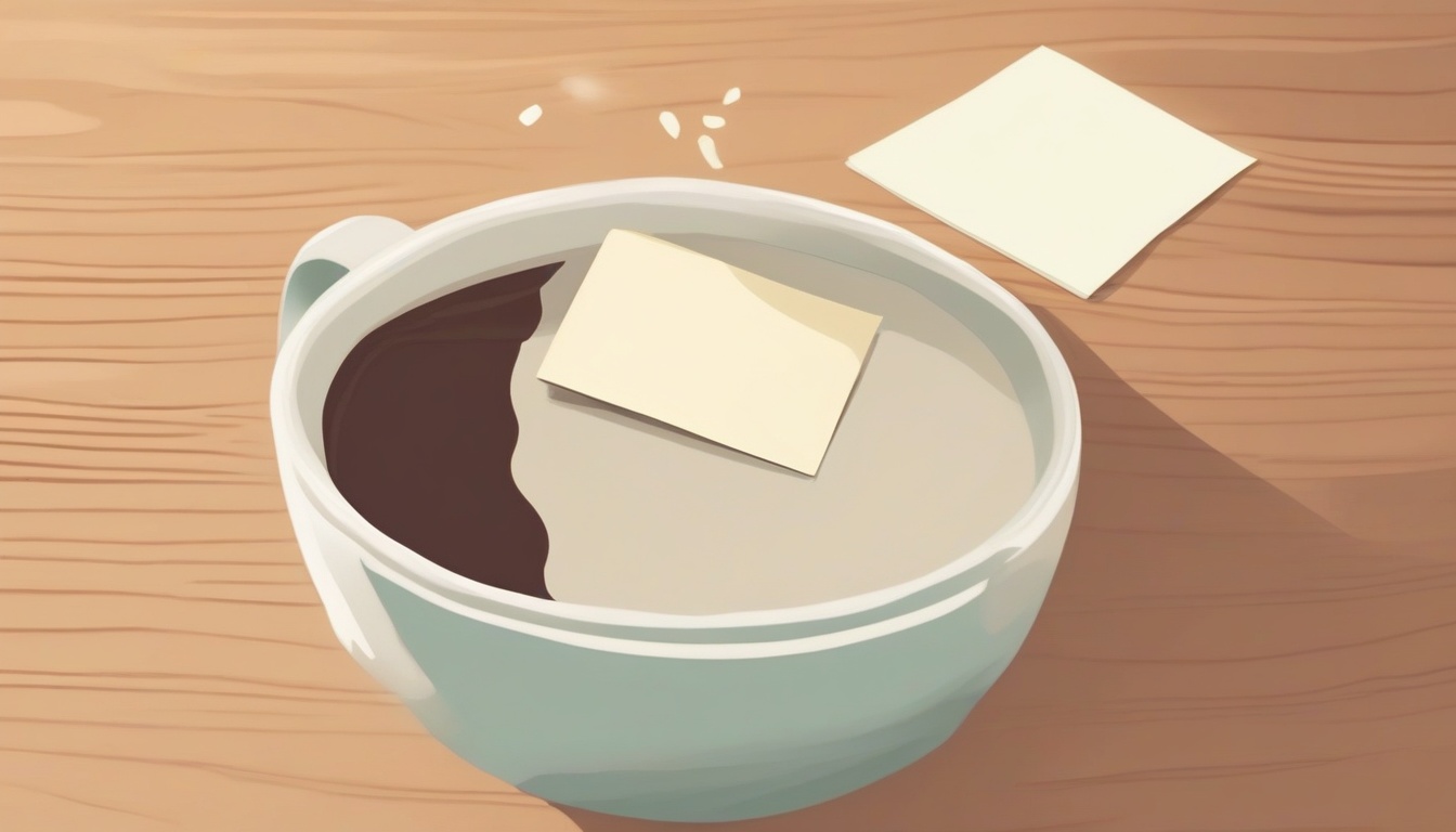 A of a tipped over coffee cup