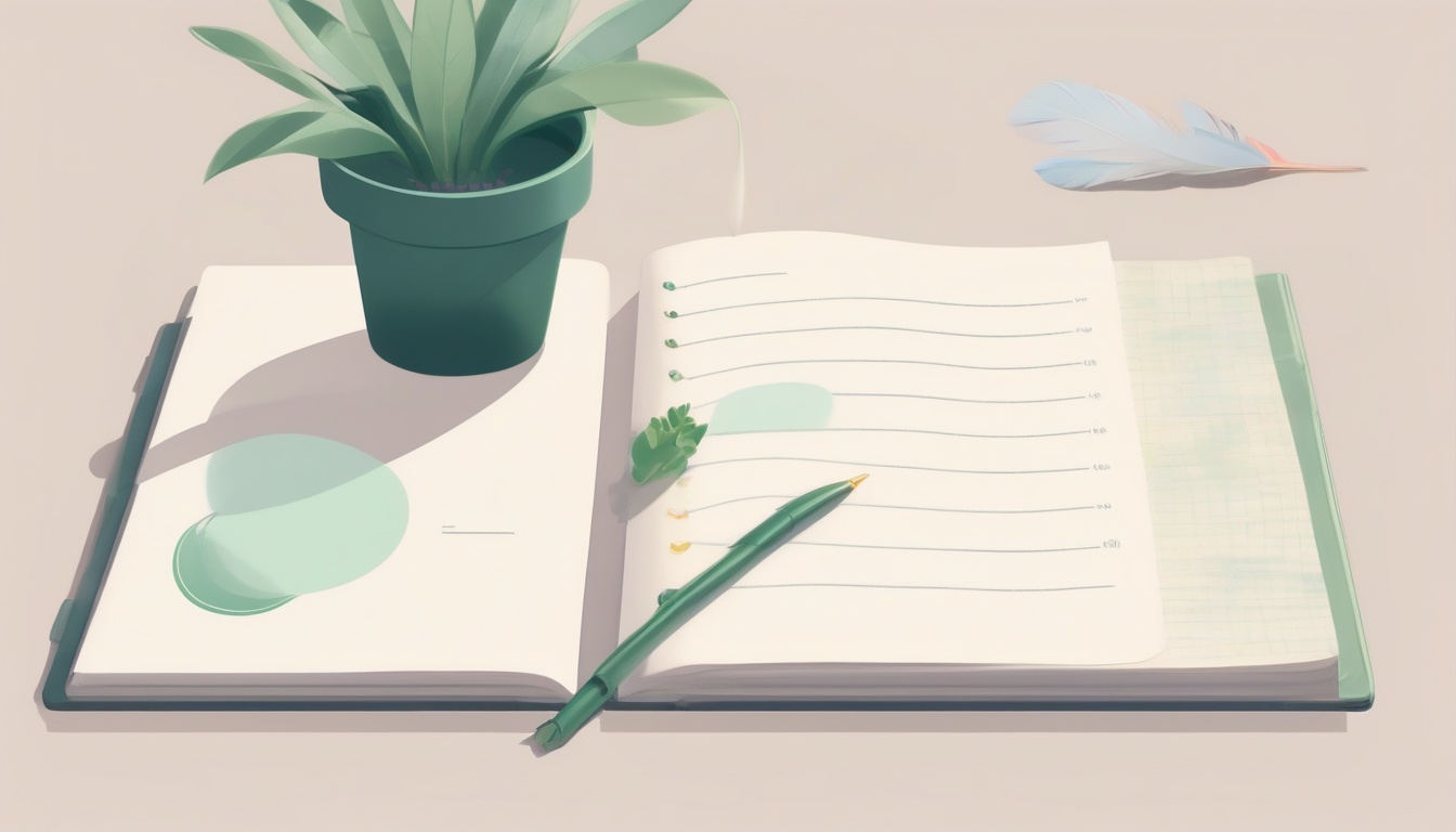 A of a tidy planner with a balanced layout of soft circle...