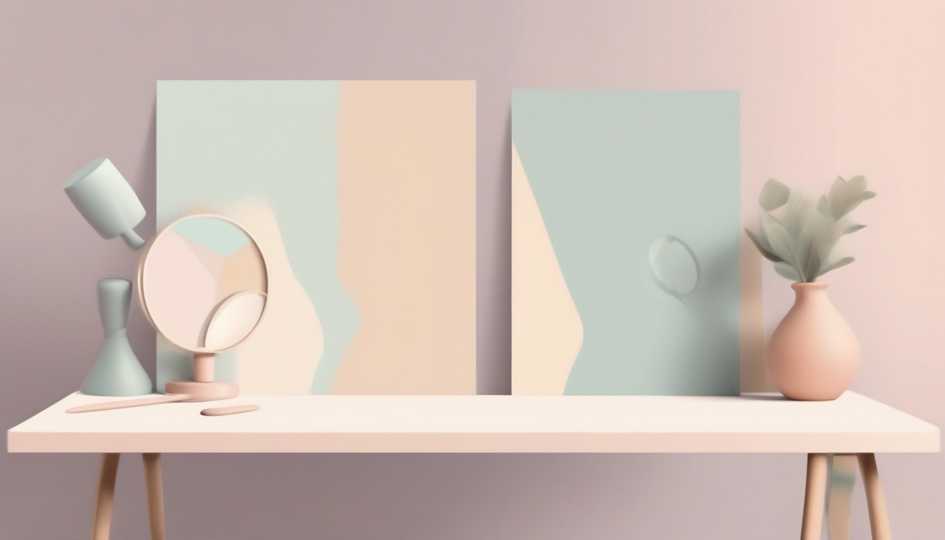 A of two wall samples side by side