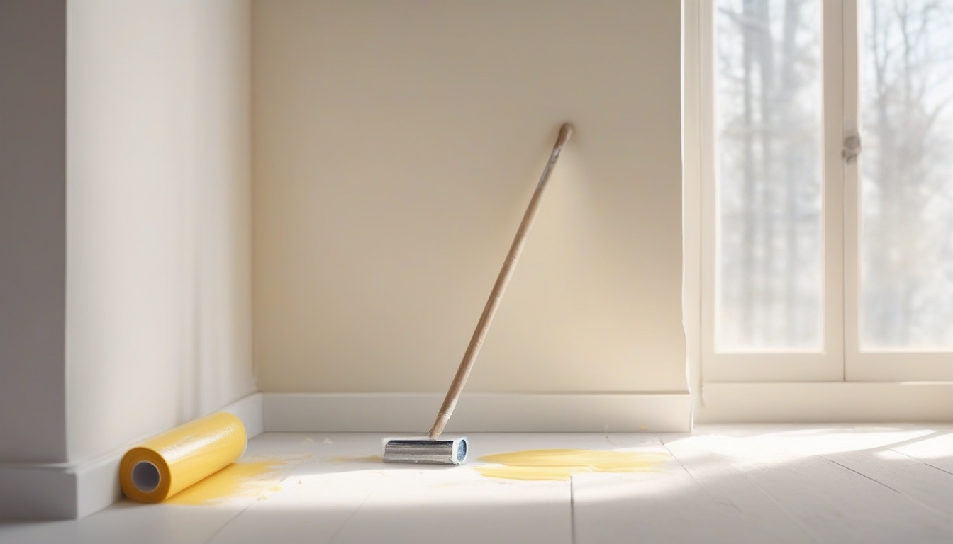 Close-up illustration of a paint roller applying soft war...