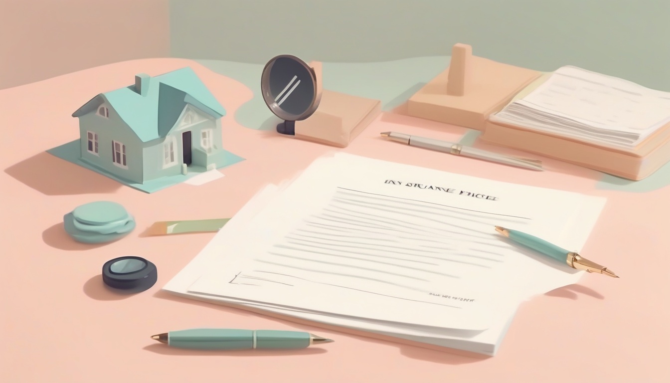 A of a desk with an insurance document open